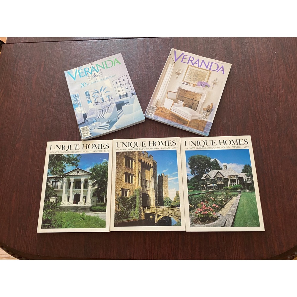 Collection‎ of Veranda and Unique Homes Magazines Luxury Real Estate Decor